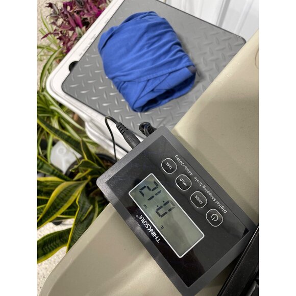 Summersalt Sleeveless Maxi Dress XL 100% Pima Cotton Blue Navy With Belt - Picture 5 of 5